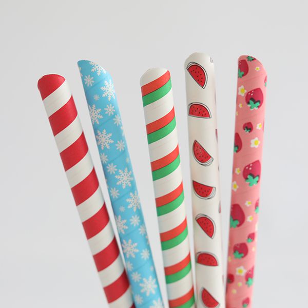 Paille pointue en carton de 12mm