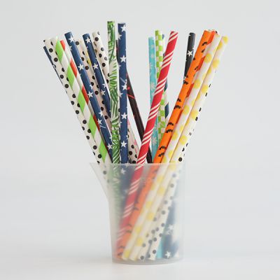 Paille droite en carton