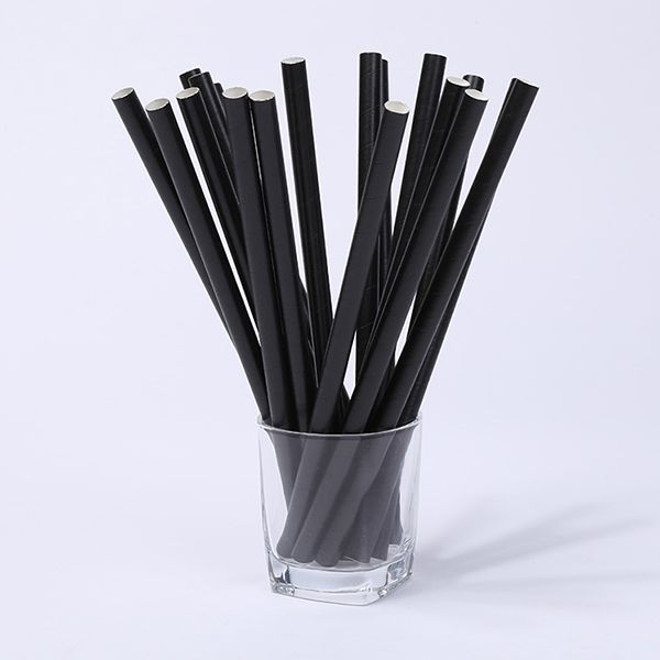 Paille droite en carton à 8mm