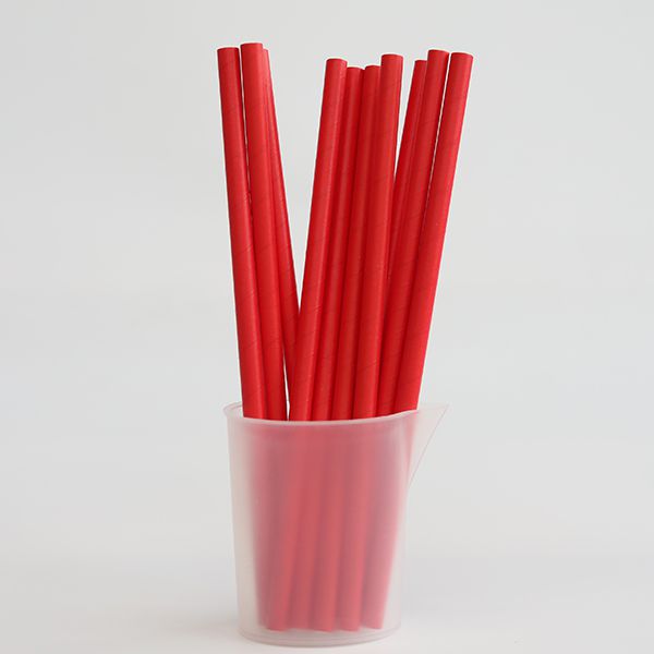 Paille droite en carton à 8mm
