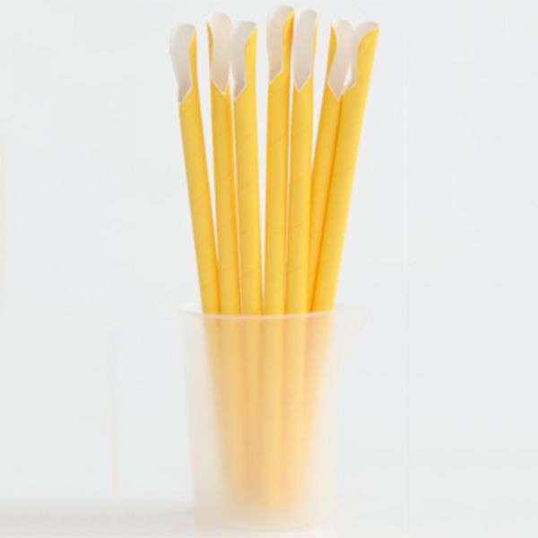 Paille cuillère en carton