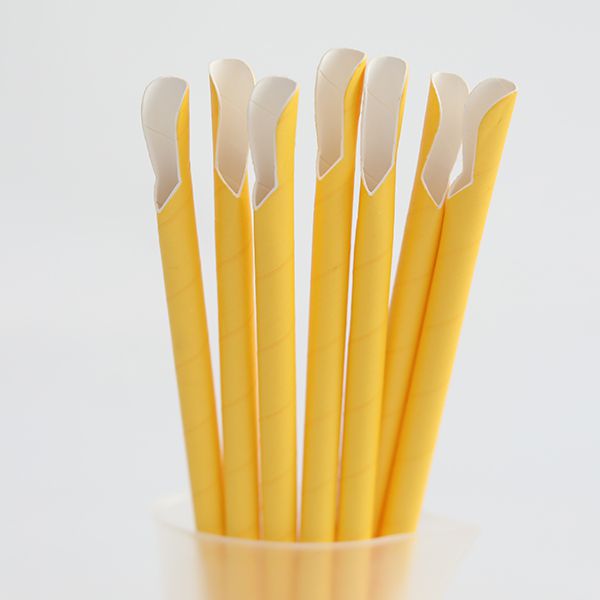 Paille cuillère en carton 10mm