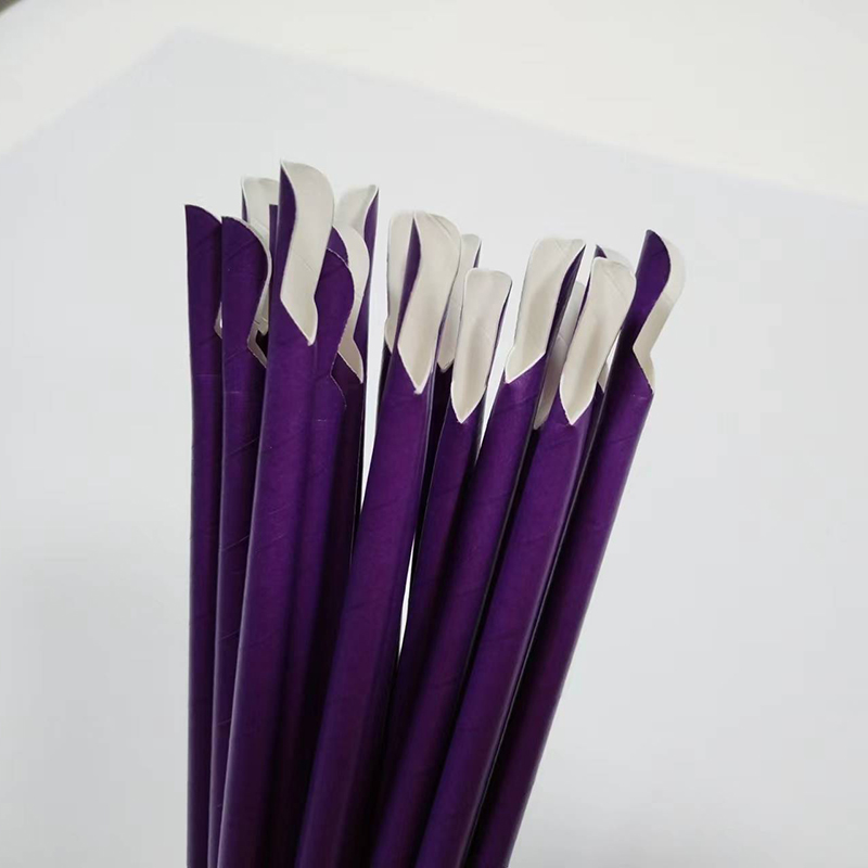 Paille cuillère en carton 8mm