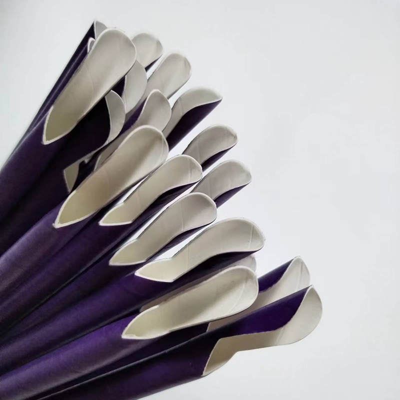 Paille cuillère en carton 8mm