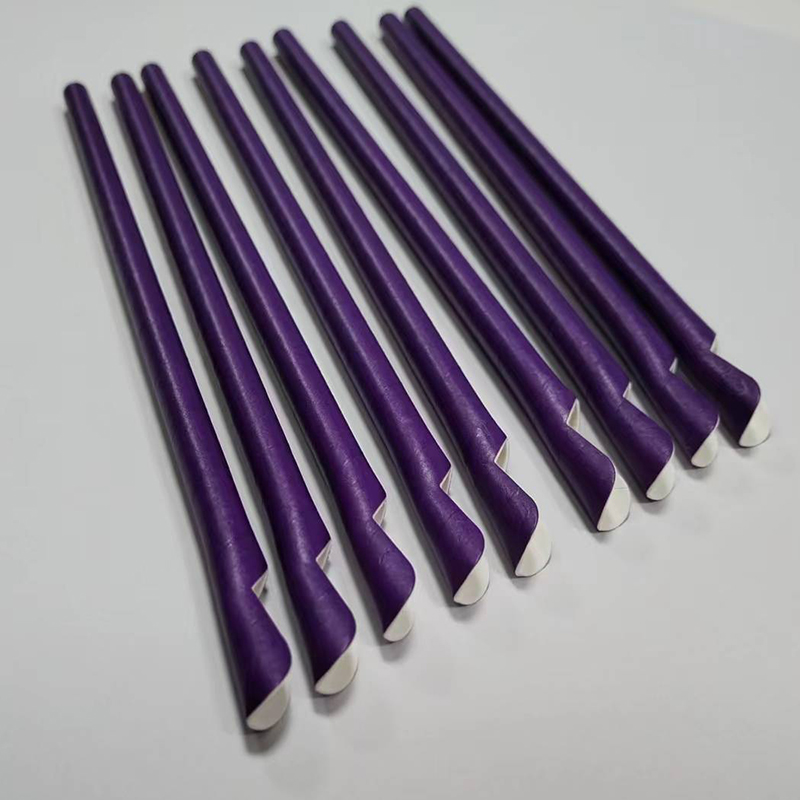 Paille cuillère en carton 8mm
