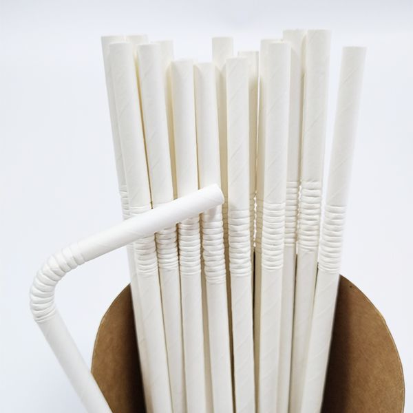 Paille pliable en carton