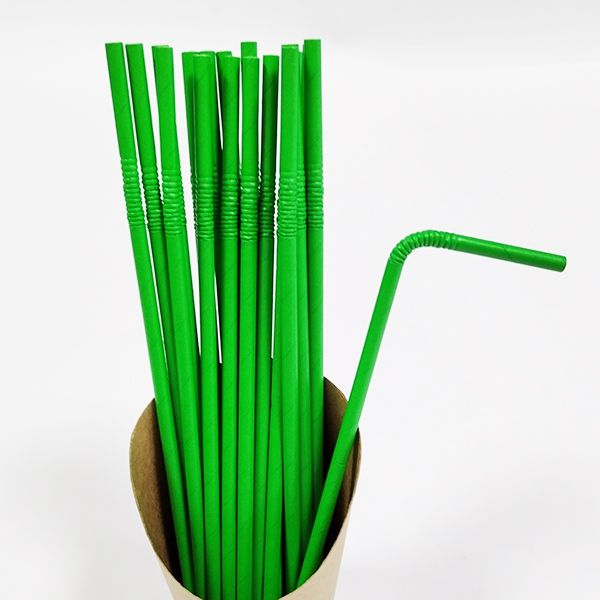 Pailles pliables en carton 6mm