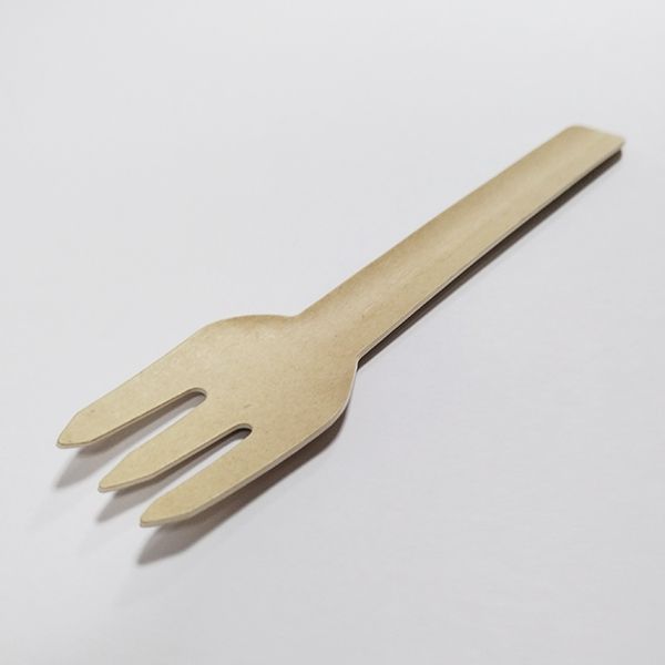 Fourchette en carton brun
