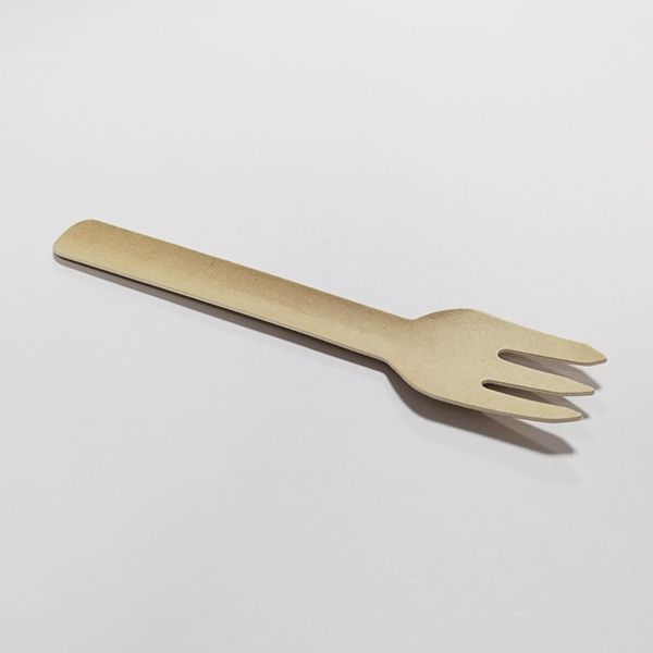 Fourchette en carton brun