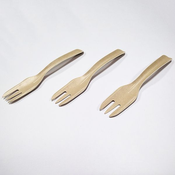 Fourchette en carton brun