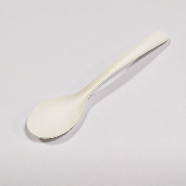 Petite cuillère en carton blanc