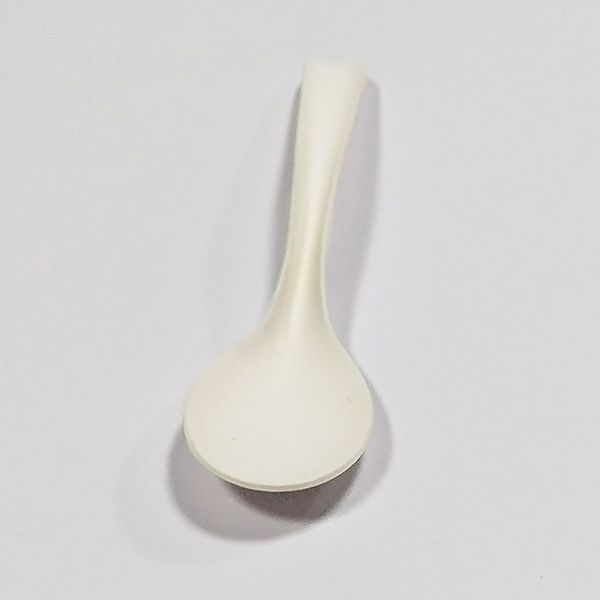 Petite cuillère en carton blanc
