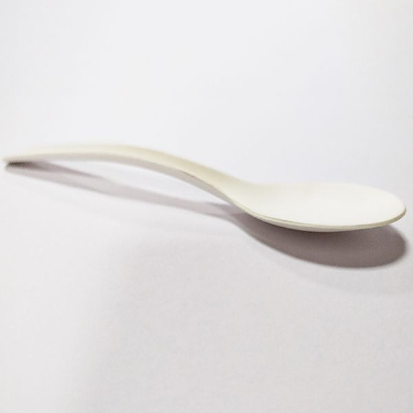 Petite cuillère en carton blanc