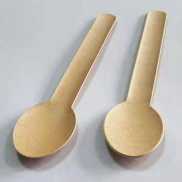 Grande cuillère à soupe en carton brun