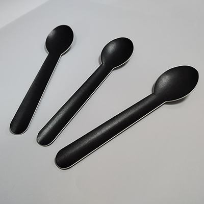Cuillère en papier noir